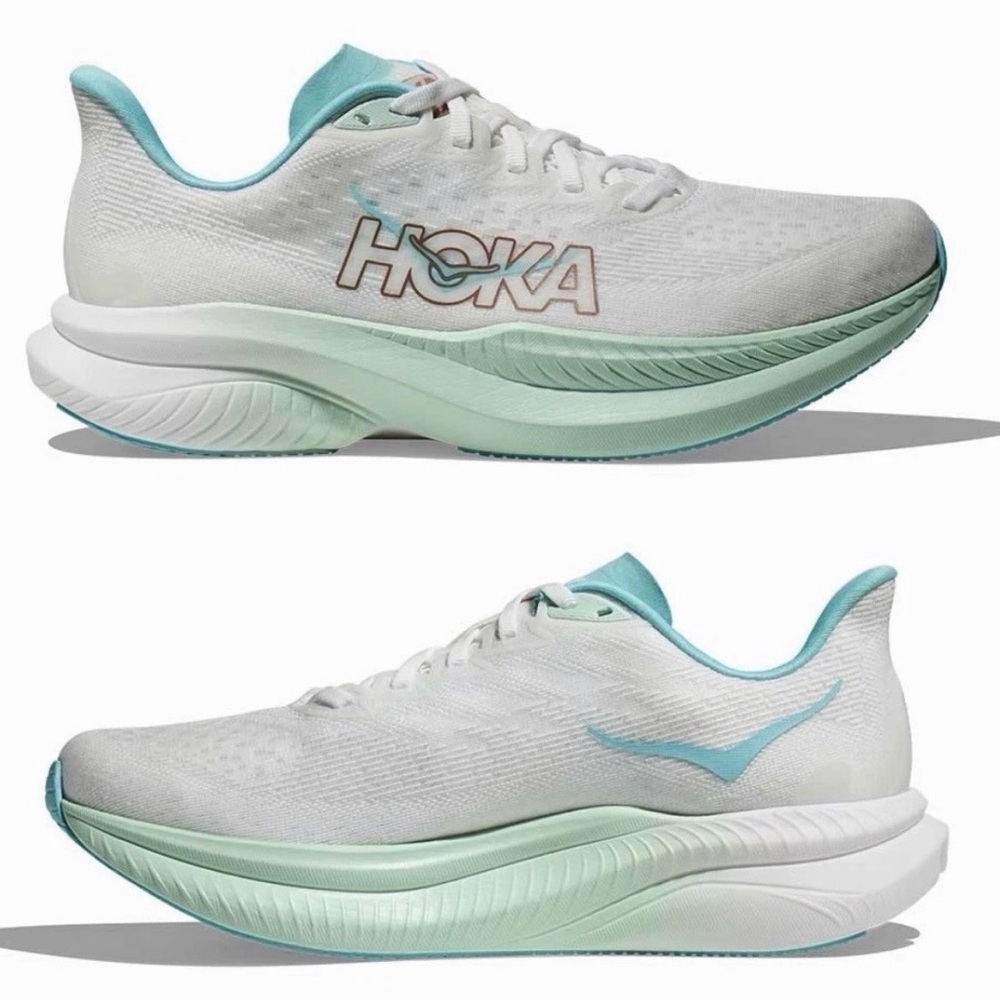 HOKA 🔥 Mach 6 1147810 FTRS Frost White Running Shoes Sneakers 6.5 7 8 8.5 9.5